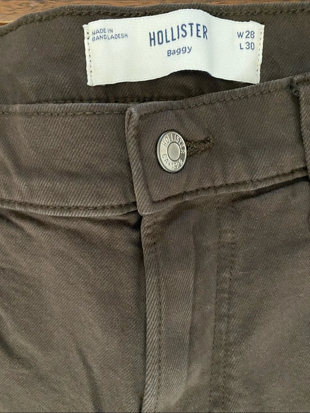 Hollister Men's Cargo Pants - Dark Chocolate Brown